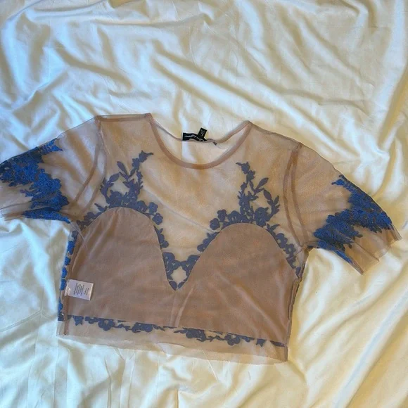 For Love and Lemons Luau top blue - Picture 4 of 8